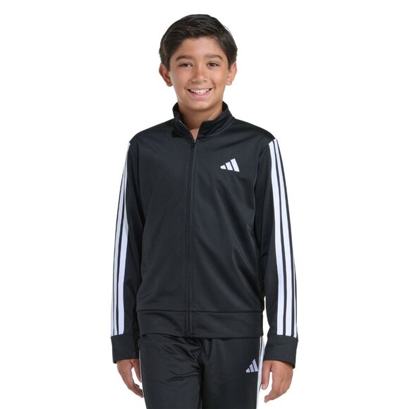 adidas Other - Adidas Youth Tricot Jacket Black Size M 10/12 Full Zip Activewear K1170
